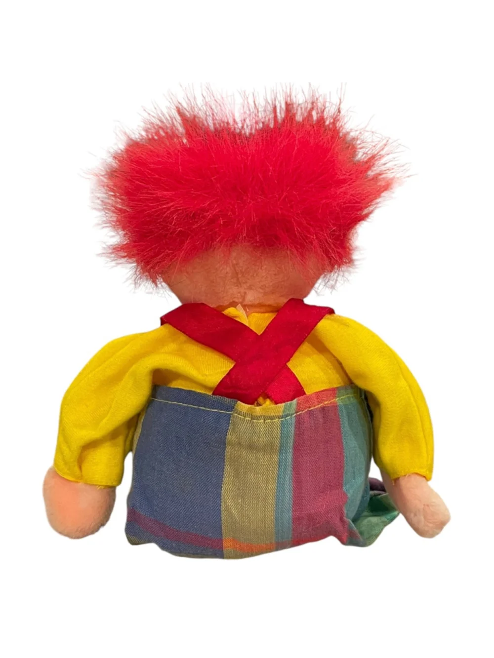 Vintage W Steinbeck Clown August Plush Happy Chappy Red Hair 10 inches